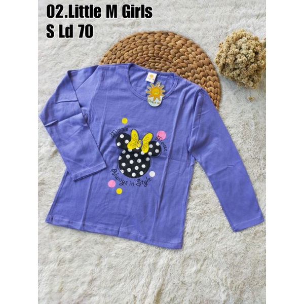 kaos little M/kaos anak branded/kaos lengan/LITTLE M GIRLS
