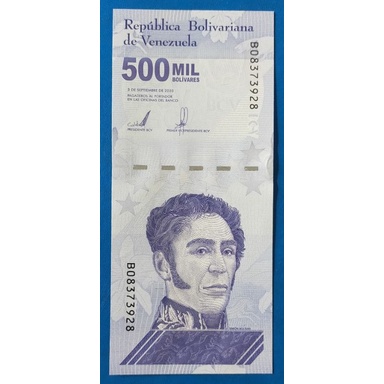 koleksi uang asing kuno 500 mil Venezuela, pecahan besar Gress unc.