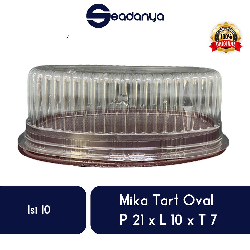 

Mika Tart Oval Brownies (ISI 10) -P:21/L:10/T:7 -Mica Untuk Brownis/Bronis,Kuetar,Cake,Kue Ofal