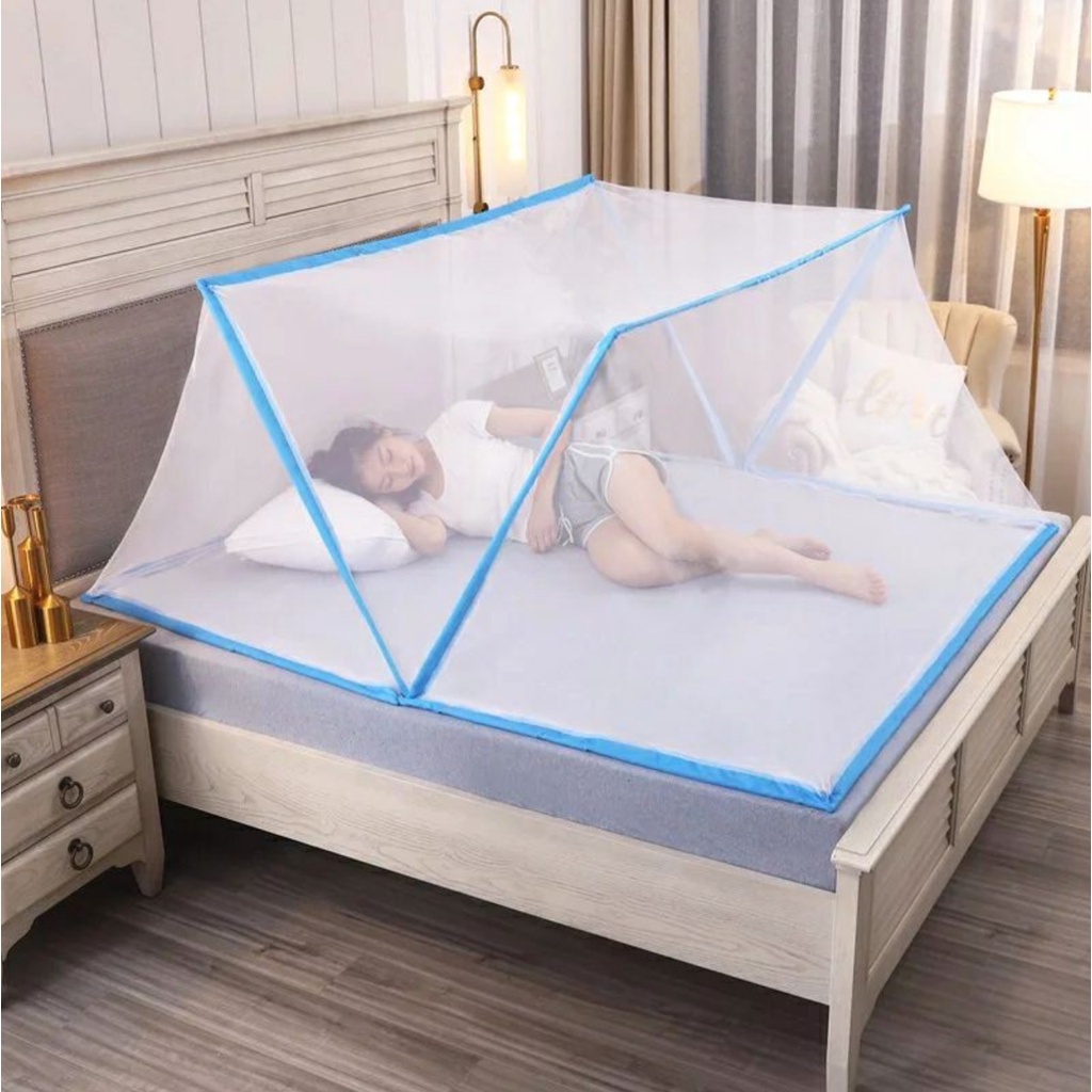 SHENAR, KELAMBU LIPAT PORTABLE /  KELAMBU TIDUR KOTAK KELAMBU PERSEGI MODERN / KELAMBU LIPAT JUMBO UK.160x190cm