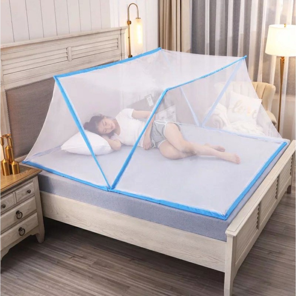 KELAMBU LIPAT BUTTERFLY 160X190 BAWAH BOLONG / KELAMBU TIDUR TENDA , SHENAR