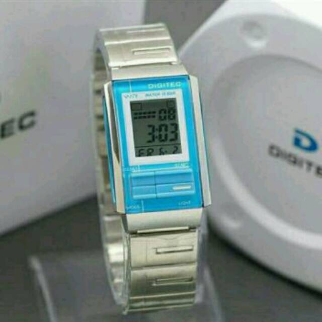 Jam Tangan Wanita Digitec DG 3022T Silver Blue Original