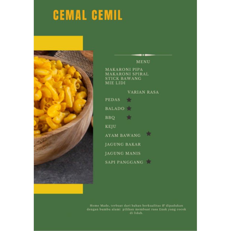 

Cemal Cemil Murah /Sehat/Lezat, Stik Bawang