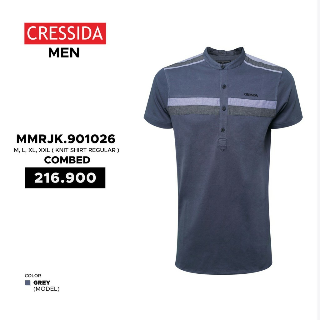 gof CRESSIDA MMRJK.901026 BAJU KOKO PRIA REGULAR Kemeja Casual Kemeja Lengan Pendek