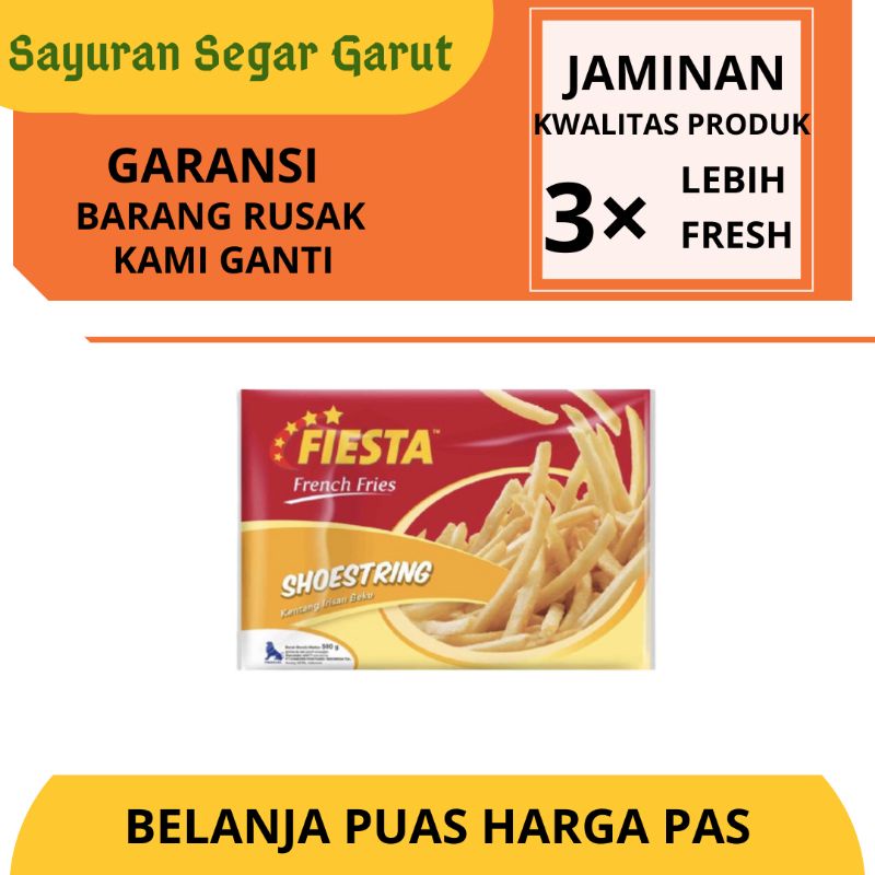 

Kentang Fiesta Shoestring 500gr Frozen Food Garut