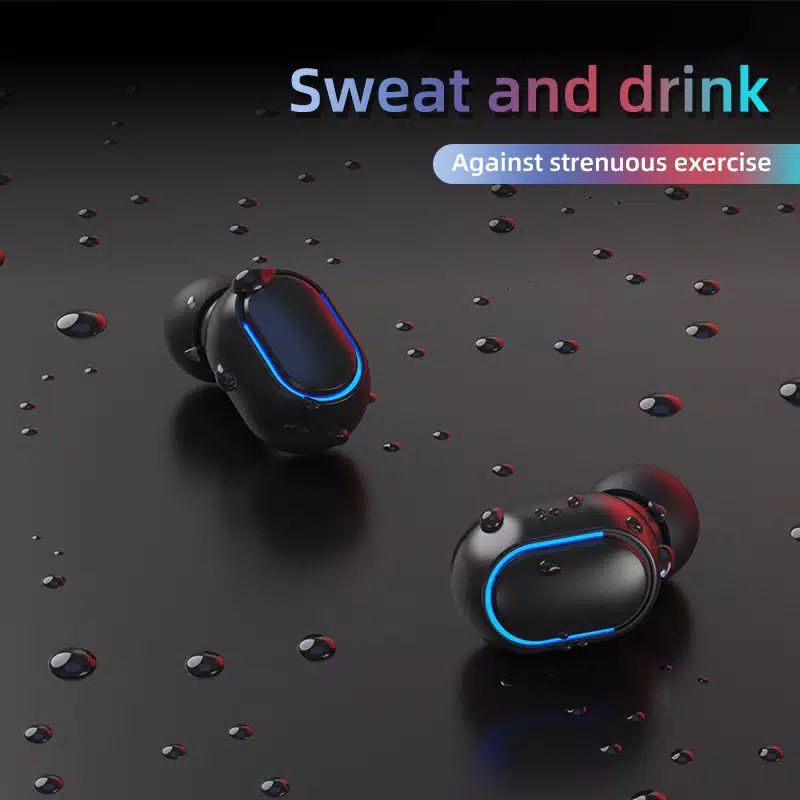 Earphone TWS F9-5  Fingerprint Bluetooth 5.0 HiFi Earphone Wireless Headset Display Earbuds Olahraga