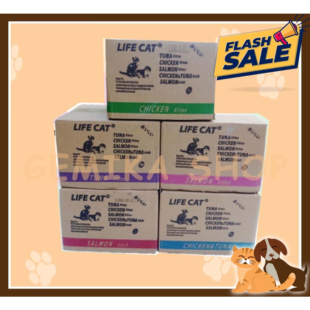 LIFE CAT 24 POUCH PER DUS [ MAKANAN KUCING ] WET FOOD