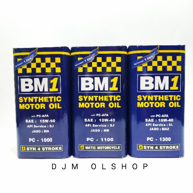 OIL BM1 PC 1300 4T API SL SAE 10W-40 JASO MA2 1L