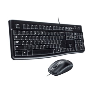 Logitech Keyboard + Mouse Optic USB Mk120 resmi