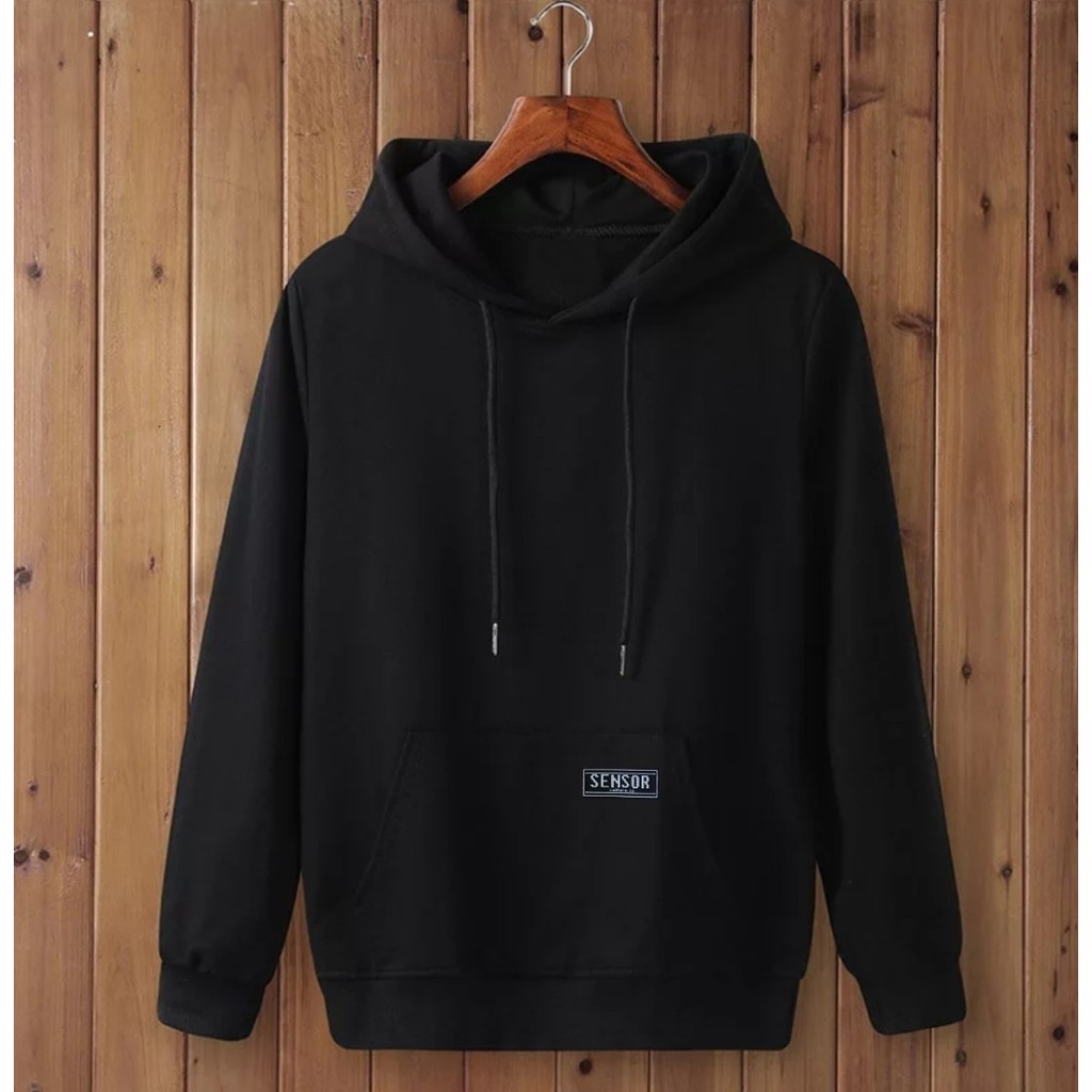 SWEATER PRIA POLOS HOODIE BAHAN FLEECE TEBAL UK L-XXL JUMBO