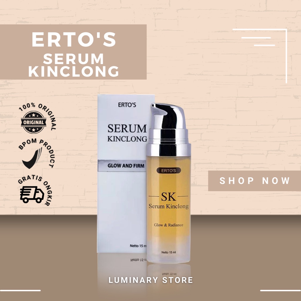 ERTOS SERUM KINCLONG ORIGINAL BPOM SERUM PELEMBAB WAJAH SERUM GLOWING PERAWATAN KECANTIKAN WAJAH