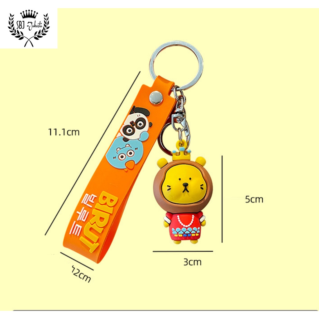 Gantungan kunci Korea Fashion aksesoris Tas keychain Chubby Birut Panda Kelinci Shiba inu