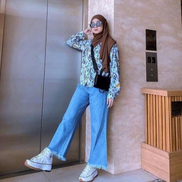 New Sale CULLOTE JEANS RAWIS BAWAH CELANA KULOT WANITA JEANS DENIM JINS KEKINIAN HIGHWAIST TERBARU O