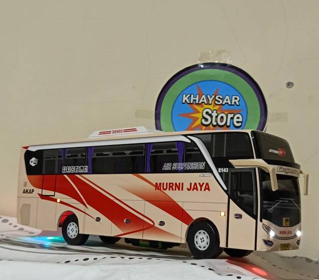 Miniatur Bus bis shd MURNI JAYA plus lampu