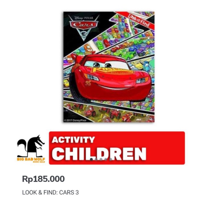 BBW Activity Book Cars 3
