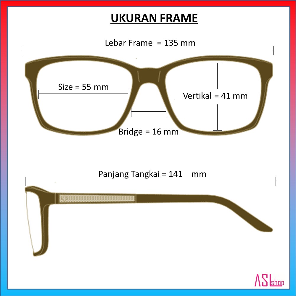 FRAME DAN KACAMATA MINUS KOREA (KODE = ID 1033)