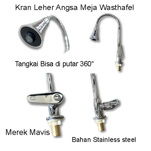 Keran Kran Air Leher Angsa Flexible Bak Cuci Piring Gelas Washtafel Meja Hitam Terompet Silver Bulat Wastafel Fleksibel