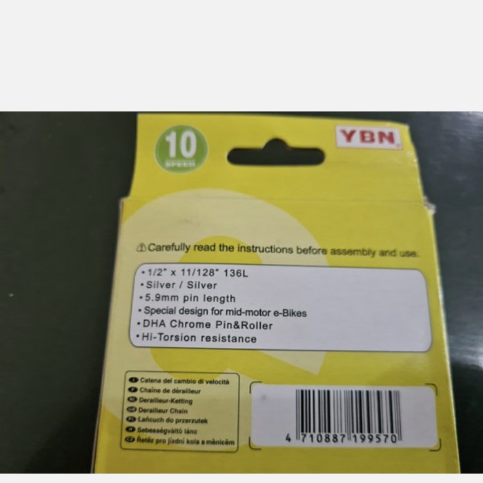 Rantai Sepeda YBN 10 speed S10E Chroom