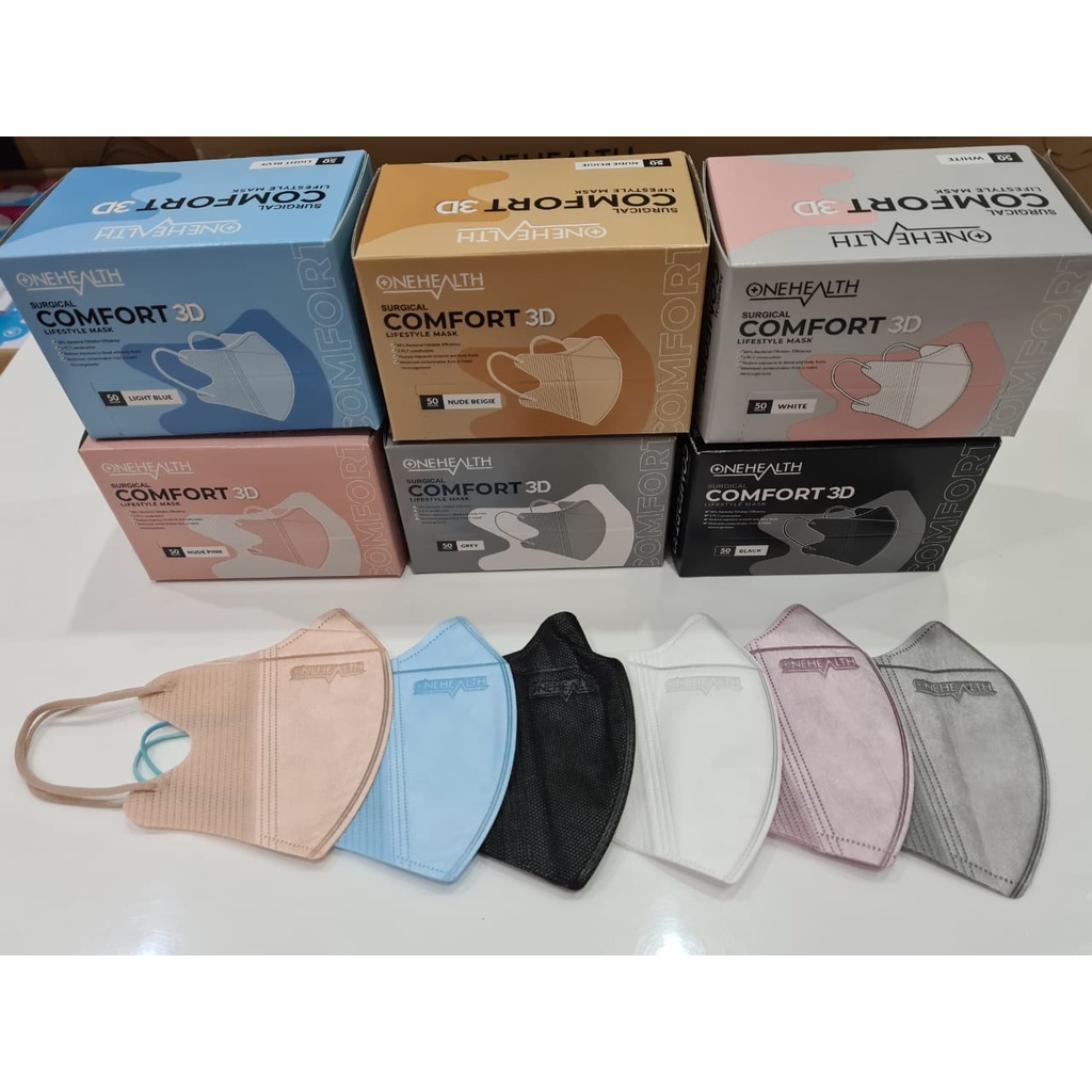 MASKER ONE HEALTH DUCKBILL COMFORT 3D ISI 50PCS