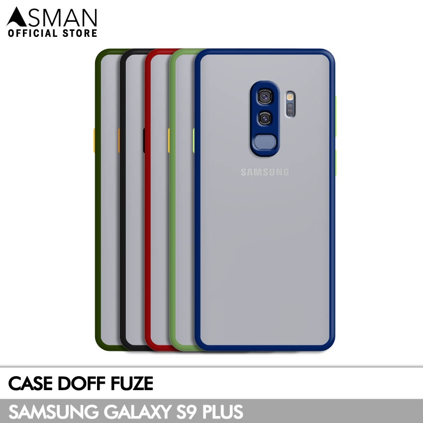 Asman Case Samsung Galaxy S9 Plus Doff Fuze Premium Shield Protector