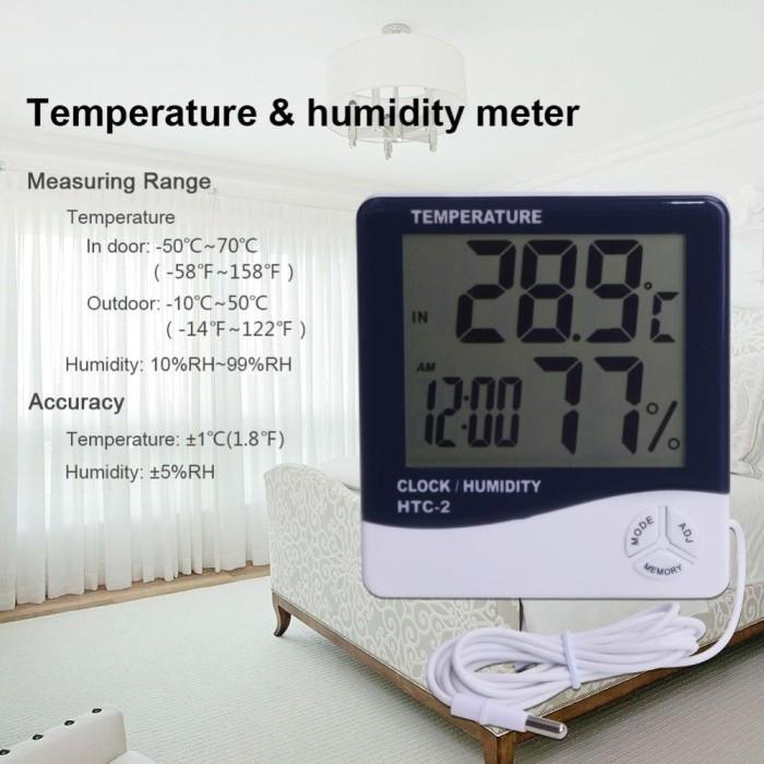Alat Pengukur Suhu Ruangan Cek Temperatur Kelembaban Udara Pengecek