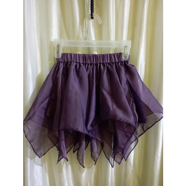 rok anak-rok tutu tinkerbell warna ungu bahan organza
