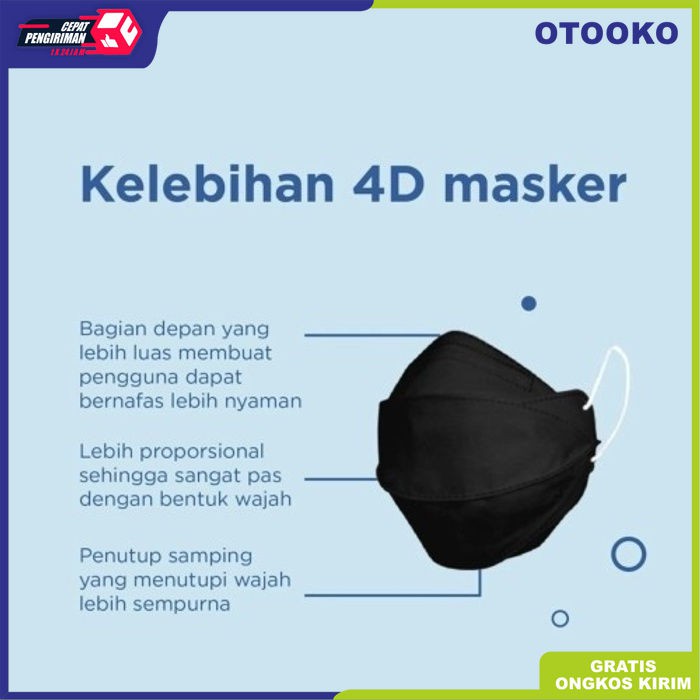 Masker 4D Kf94 EVO 3PLY KF 94 EVO PLUSmed  convex Warna cerah isi 20