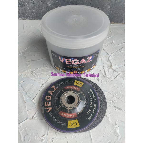 VEGAS GC 4&quot; Batu Gurinda Asah Poles Kaca Flexible Grinding Wheel