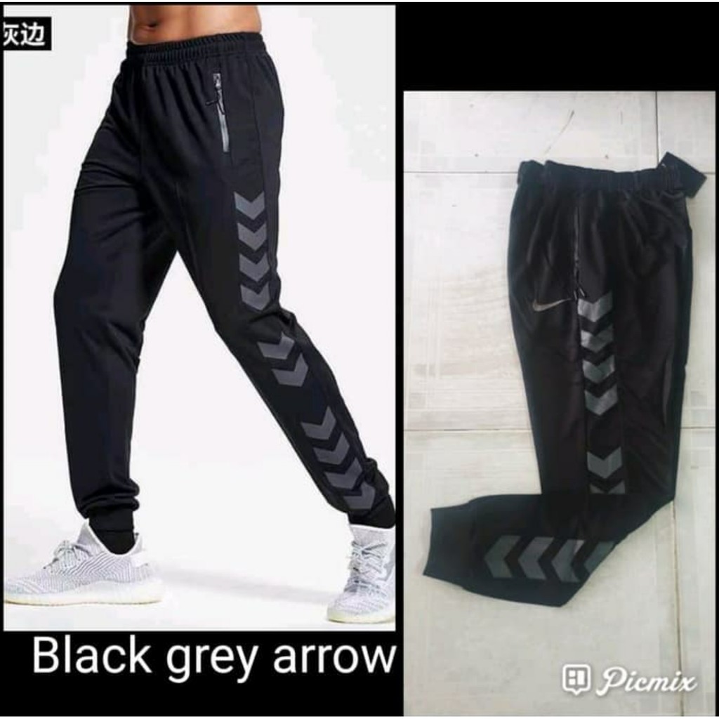  CELANA  PANJANG NIKE  ARROW BLACK LIST GREY ABU2 GO GRADE 