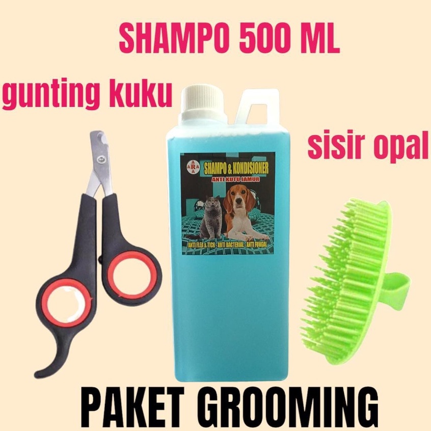 PAKET GROOMING HEWAN MANDI KUCING ANJING SAMPO GUNTING KUKU SISIR