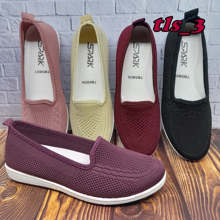 Sepatu Wanita Spark Tb58 Tc30 36-40 Sepatu Slip On Rajut Import