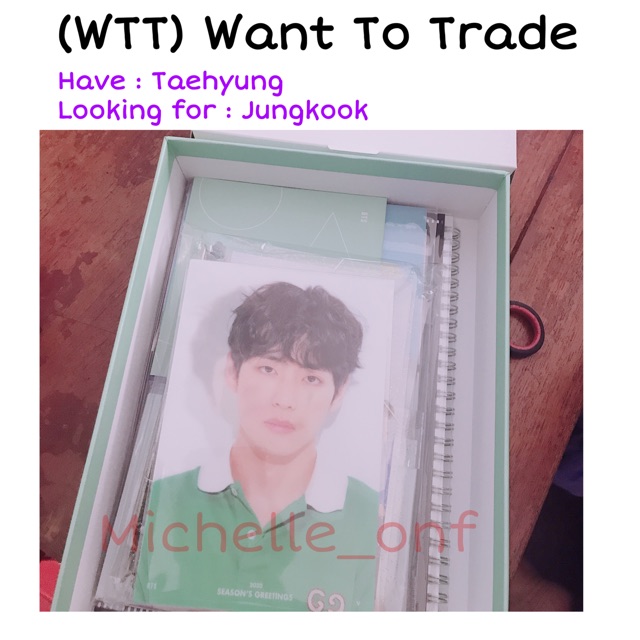 (WTT) LENTICULAR TAEHYUNG TO JUNGKOOK SEASONS GREETING 2020