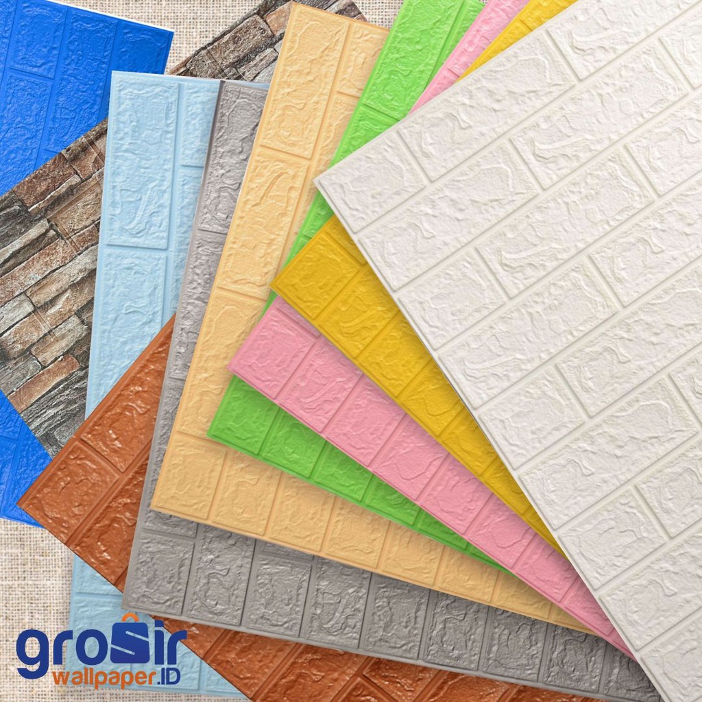 WALLPAPER FOAM BATA PUTIH WALLFOAM BUSA DINDING KAMAR 3D RUANG TAMU TERMURAH PREMIUM HIGH QUALITY /  STICKER DINDING WALLPAPER FOAM 3D KUALITAS TERBAIK
