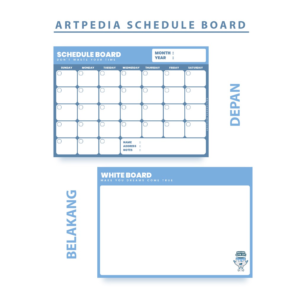 

Akalpa Schedule Board Pastel Blue