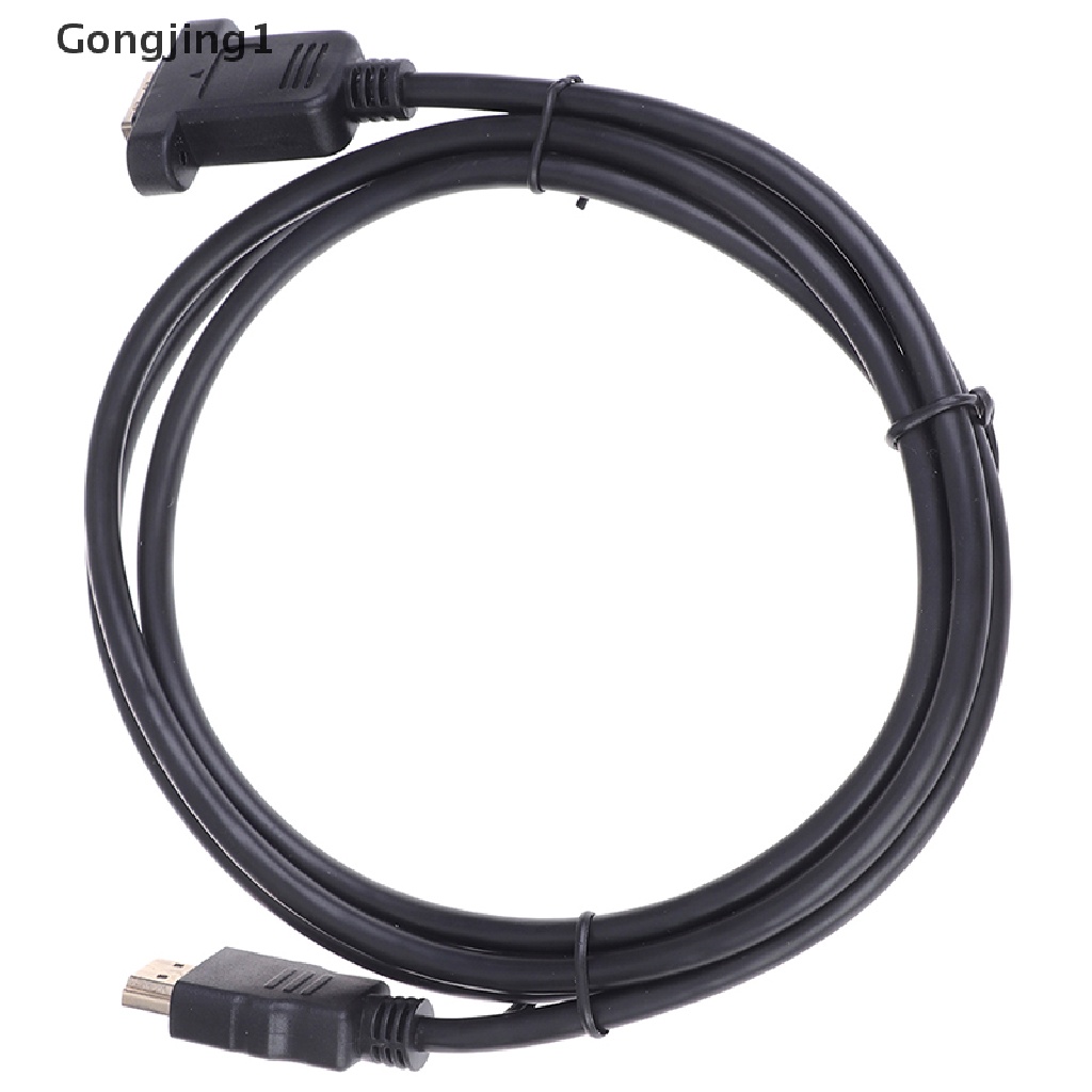 Gongjing1 1Pc Kabel Extension HDMI Male Ke Female Lapis Emas Dengan Mount Panel Sekrup