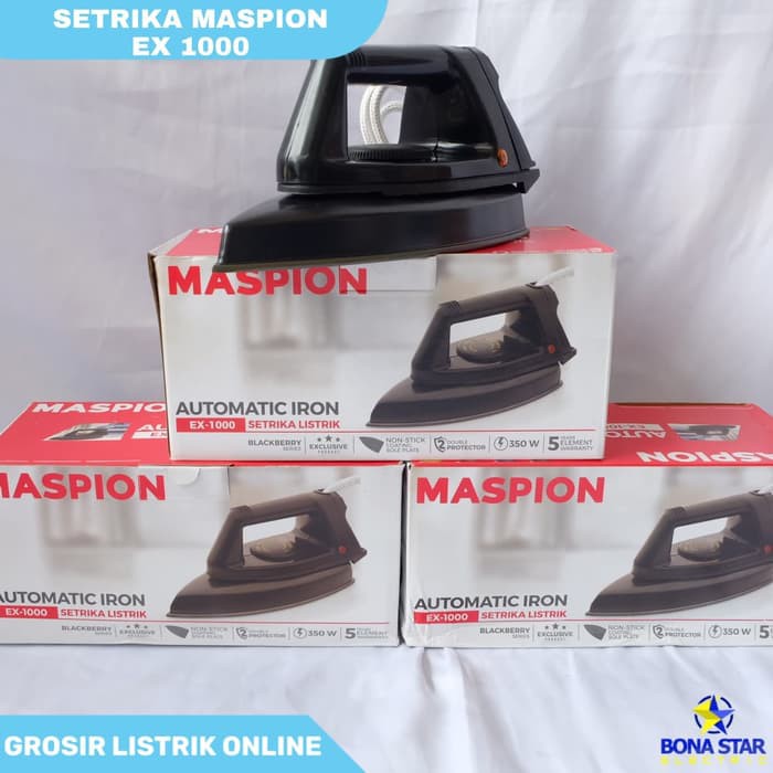 Maspion Setrika Ex1000 Listrik Gosokan Maspion Ex 1000 Shopee Indonesia