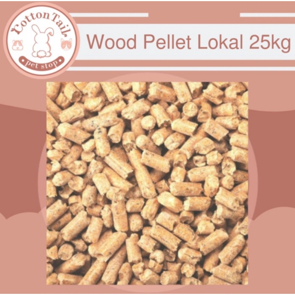 Cottontail Pellet Pet Litter 25kg / Pelet Kayu / Alas Kandang Kucing Kelinci 25kg