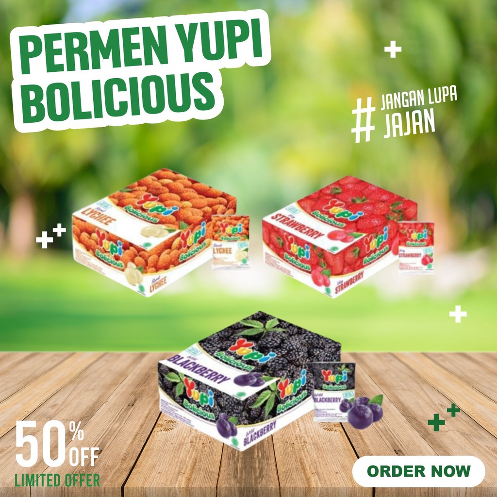 

PERMEN YUPI BOLICIOUS 1 BOX ISI 24 PCS VIRAL MADARIN MURAH POUCH