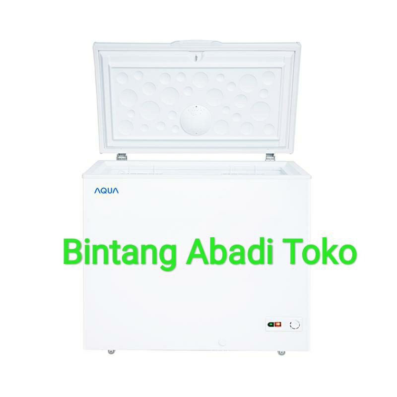Freezer Box Aqua AQF-220TF New. model, dengan turbo fan SIDOARJO free ongkir