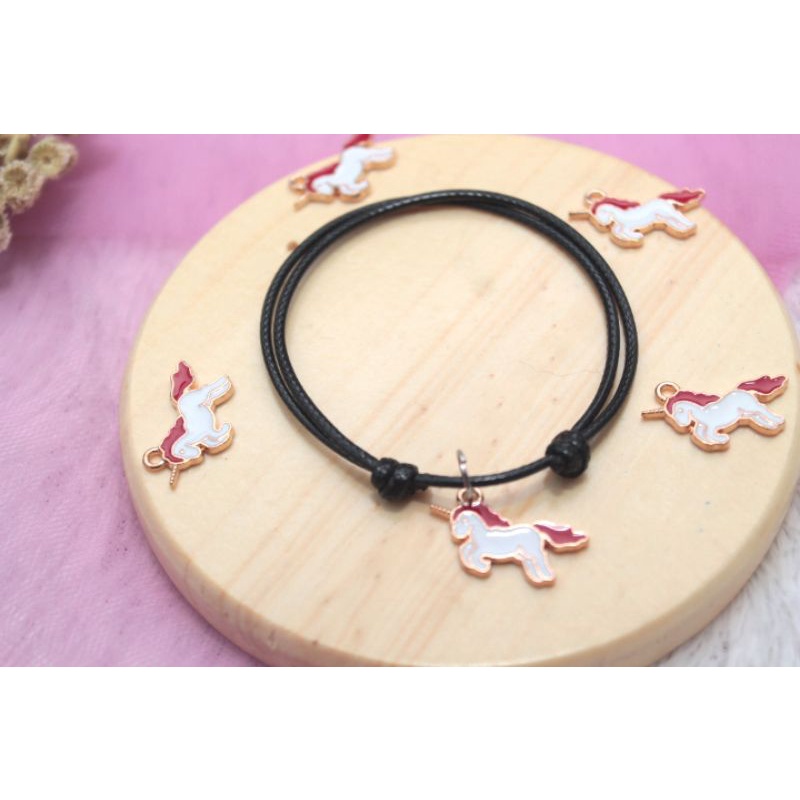 COD GELANG / KALUNG TALI KOREA LIONTIN KUDA PONIGelang couple / gelang nama /gelang inisial/ gelang Costum / gelang persahabatan / gelang huruf / gelang murah