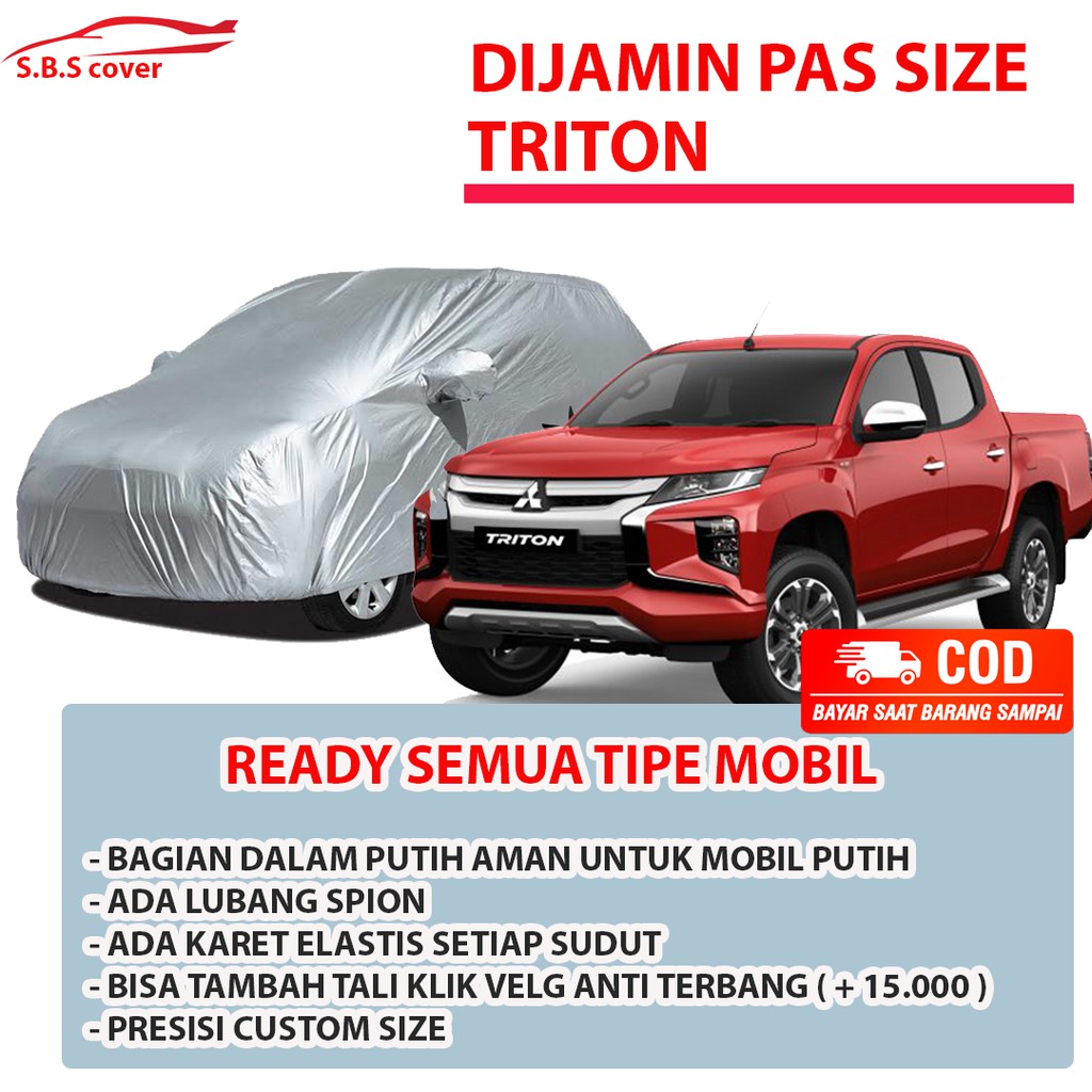 Body Cover Mobil TRITON / Sarung Mobil TRITON / Mantel Mobil Triton / Mantol Mobil Triton / Selimut/triton single cabin/triton double cabin/hilux/hilux double cabin/hilux single cabin/alphard/alphard lama/new alphrad/pajero/fortuner/fortuner vrz/avanza