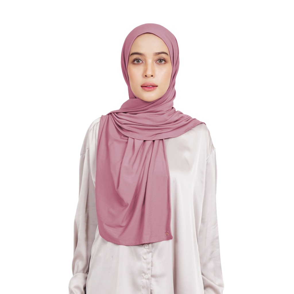Hameeda - Hannah Instant Hijab | Jersey Bergo Pashmina-Flamingo