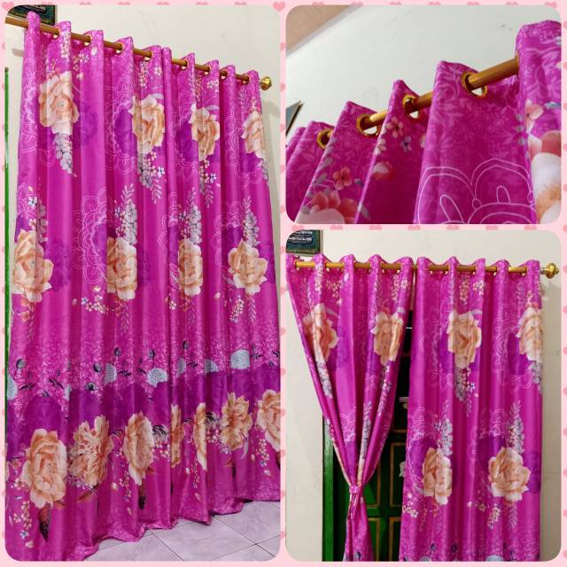 Gorden Smokring motif Bunga Pink