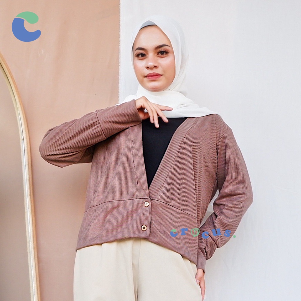 [ 𝐂𝐫𝐨𝐜𝐮𝐬 ] Weekly Outer Rib / Atasan Wanita-Weekly - MILO