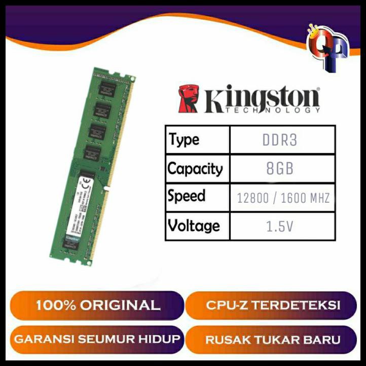 Kingston Longdimm 8Gb Ddr3 1600Mhz - Kvr16N11/8