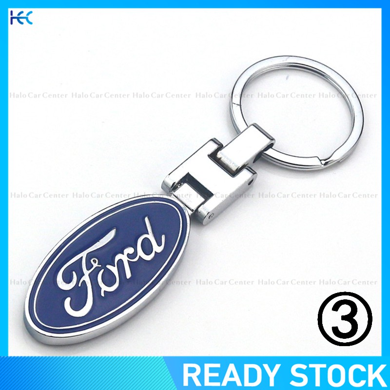 【Ready Stock】Alloy Metal Logo Motorcycle Keychain Car keychain SET for Ford