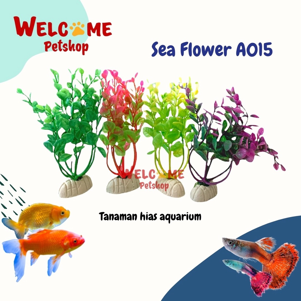 Sea Flower A015 / Hiasan Bunga Tanaman Aquarium / Aksesoris Aquarium