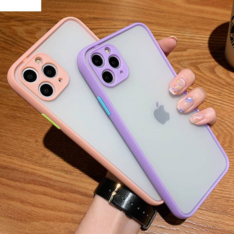 Case Pelindung Lensa Bahan Silikon Plastik Matte Untuk iPhone 11 Pro MAX X XS MAX XR