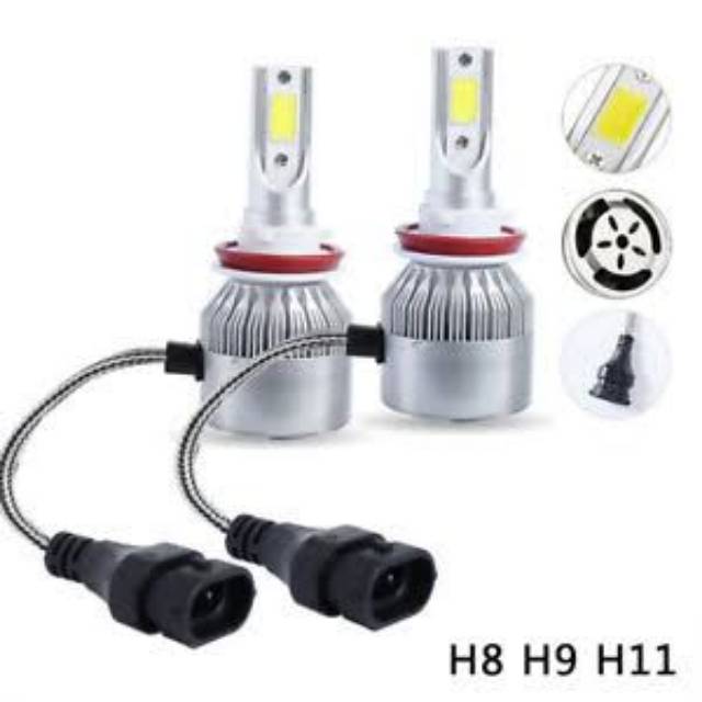 Lampu Mobil LED H11 COB 2PCS Superbright White 36 Watt 3800 lumens