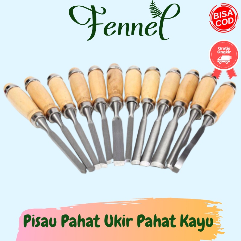 Pisau Pahat Ukir Pahat Kayu 12 in 1 Wood Carving Art Knife OE12